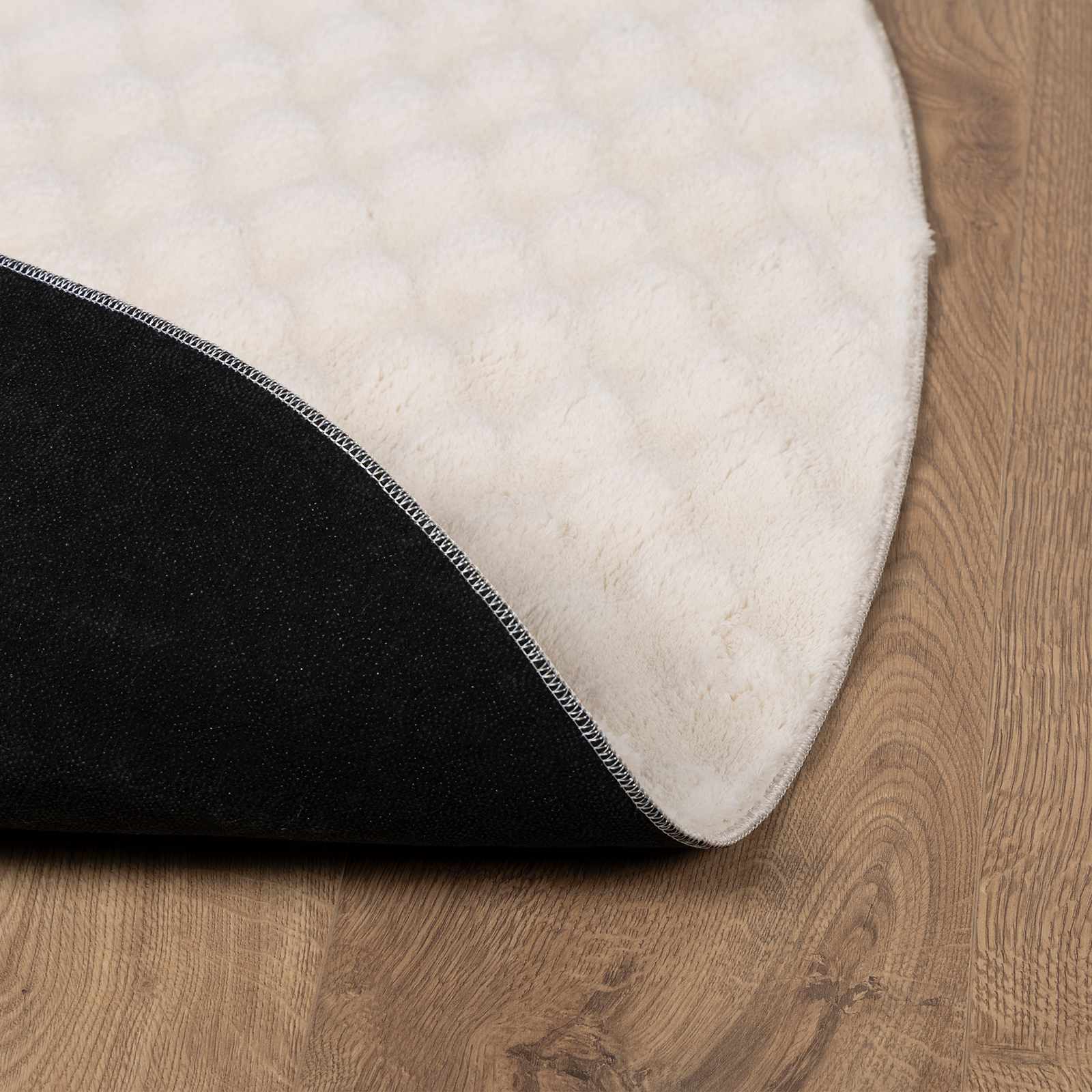 Vloerkleden Rond SIROLO Beige Ø 200 CM Polyester is nu te koop bij PeponiXL, paradijselijk wonen!