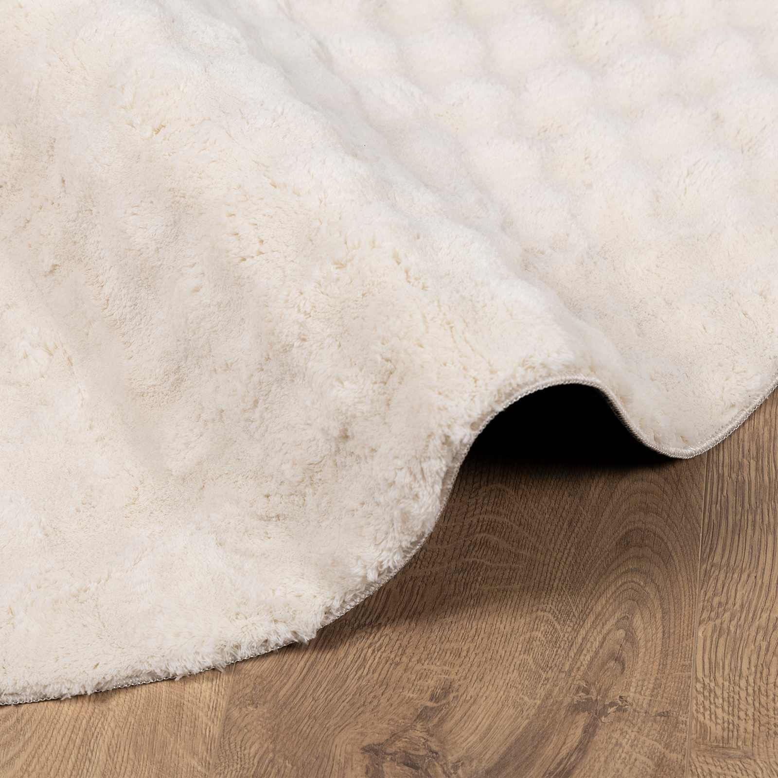 Vloerkleden Rond SIROLO Beige Ø 200 CM Polyester is nu te koop bij PeponiXL, paradijselijk wonen!