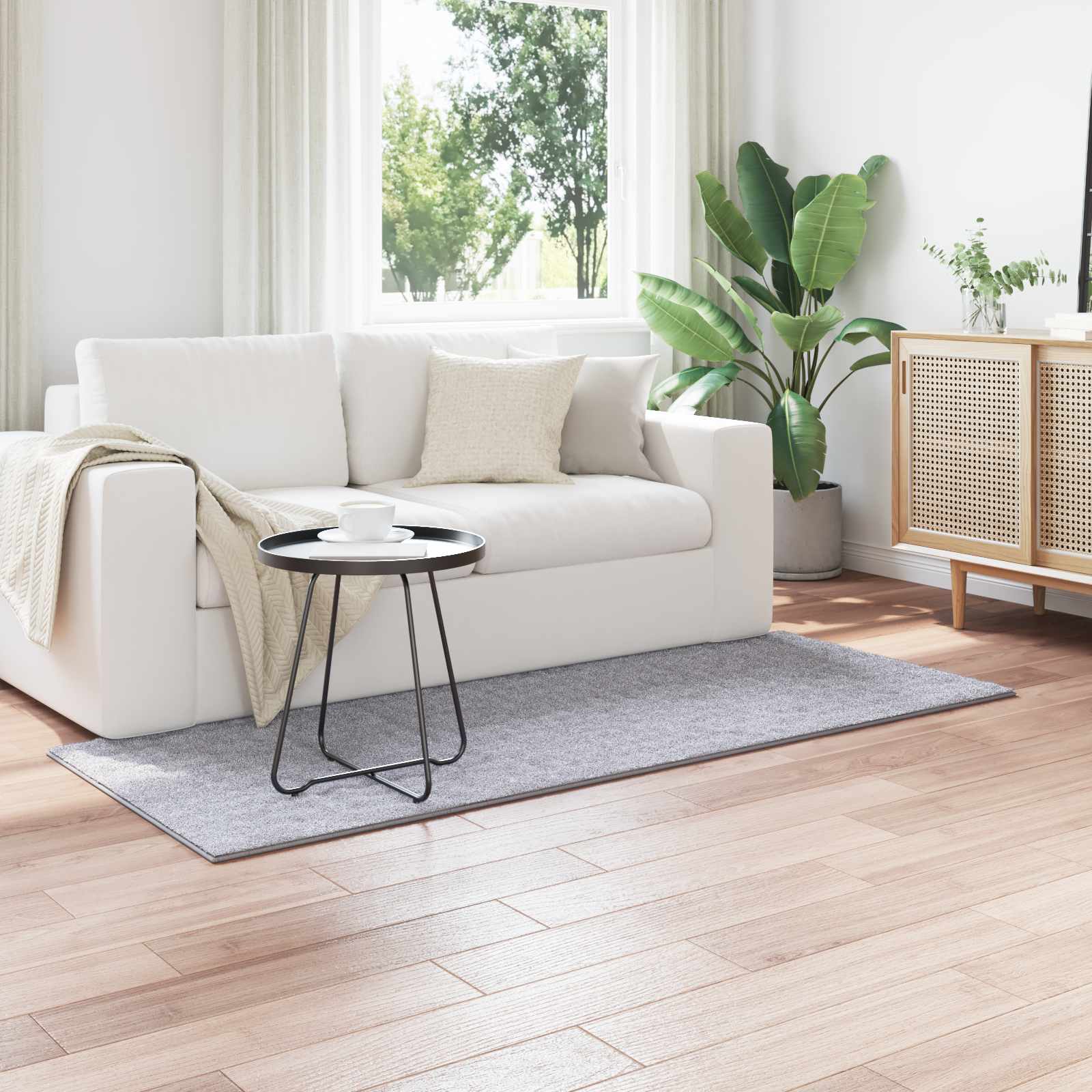 Vloerkleden Rechthoekig SIROLO Grijs 200 x 80 cm Polyester is nu te koop bij PeponiXL, paradijselijk wonen!