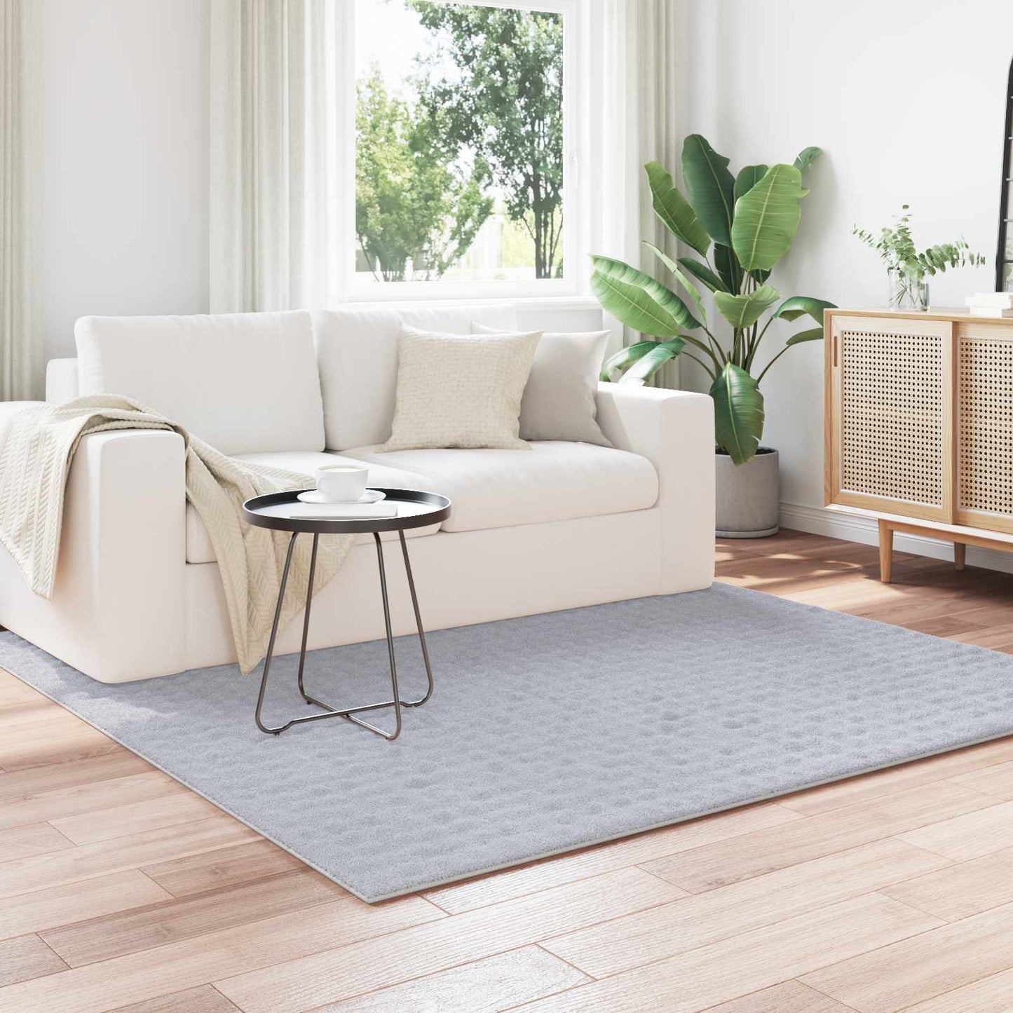 Vloerkleden Vierkant SIROLO Grijs 120 x 120 cm Polyester is nu te koop bij PeponiXL, paradijselijk wonen!