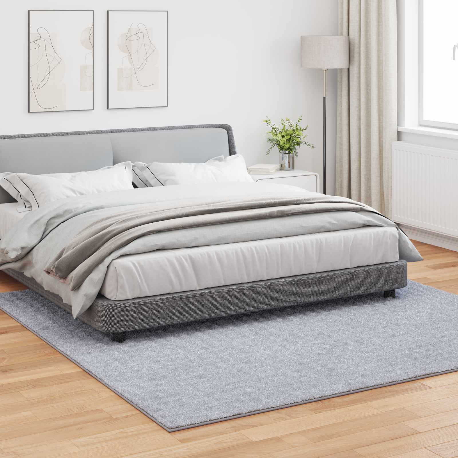Vloerkleden Vierkant SIROLO Grijs 240 x 240 cm Polyester is nu te koop bij PeponiXL, paradijselijk wonen!