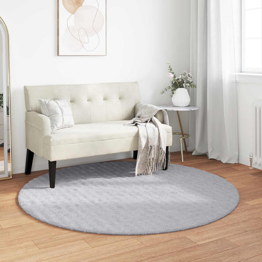 Vloerkleden Rond SIROLO Grijs Ø 200 CM Polyester is nu te koop bij PeponiXL, paradijselijk wonen!