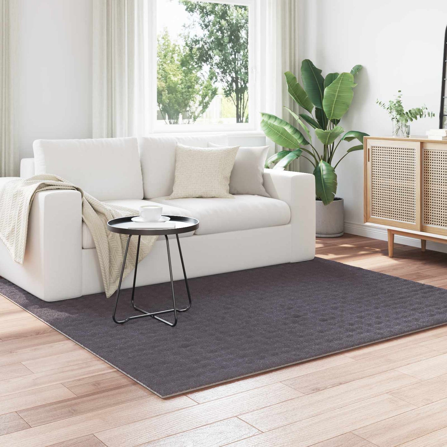 Vloerkleden Vierkant SIROLO Antraciet 200 x 200 cm Polyester is nu te koop bij PeponiXL, paradijselijk wonen!