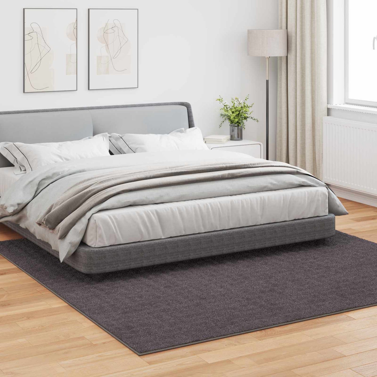 Vloerkleden Vierkant SIROLO Antraciet 240 x 240 cm Polyester is nu te koop bij PeponiXL, paradijselijk wonen!