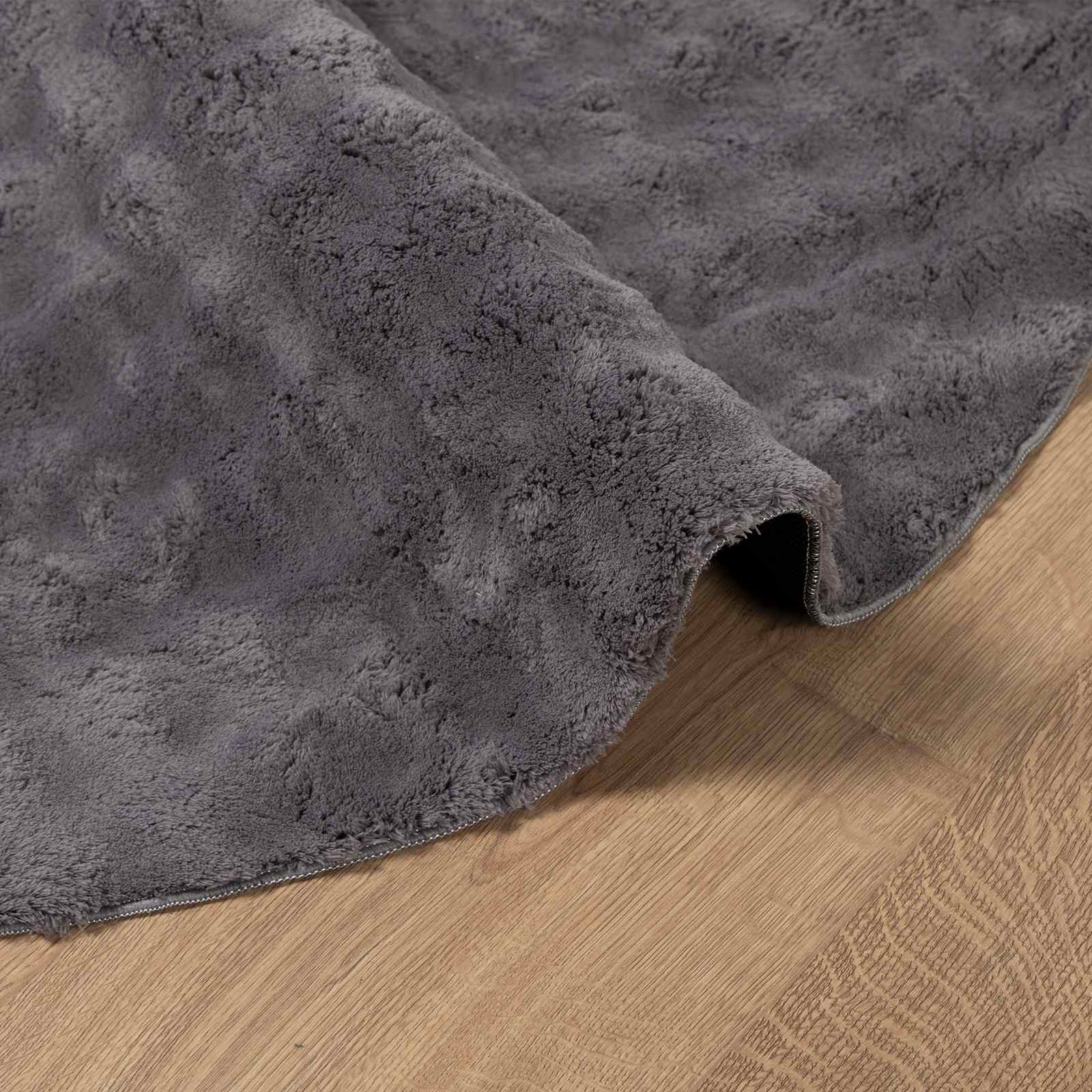Vloerkleden Rond SIROLO Antraciet Ø 200 CM Polyester is nu te koop bij PeponiXL, paradijselijk wonen!