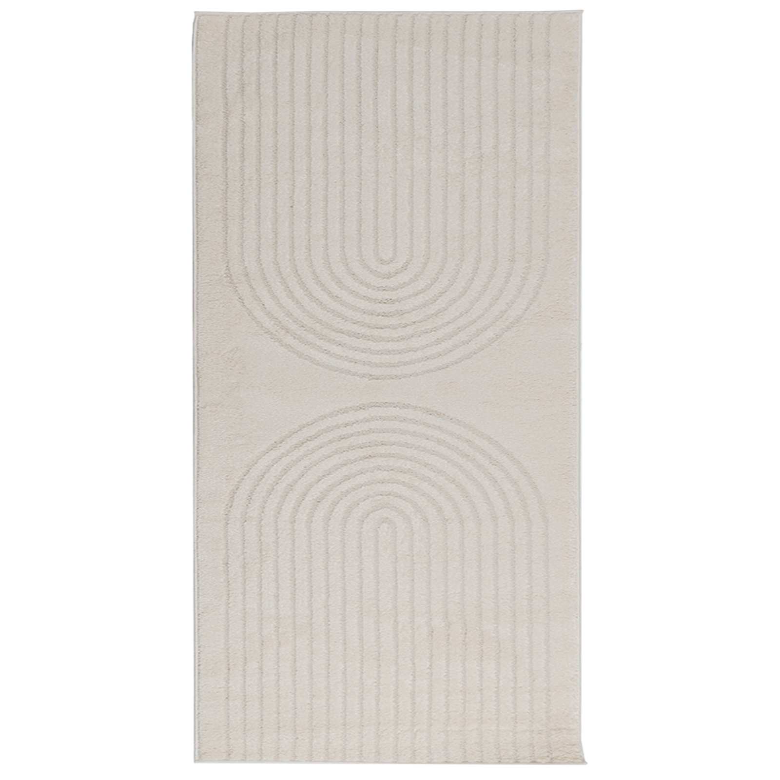 Vloerkleden Rechthoekig GALATI Crème 200 x 80 cm Polyester is nu te koop bij PeponiXL, paradijselijk wonen!