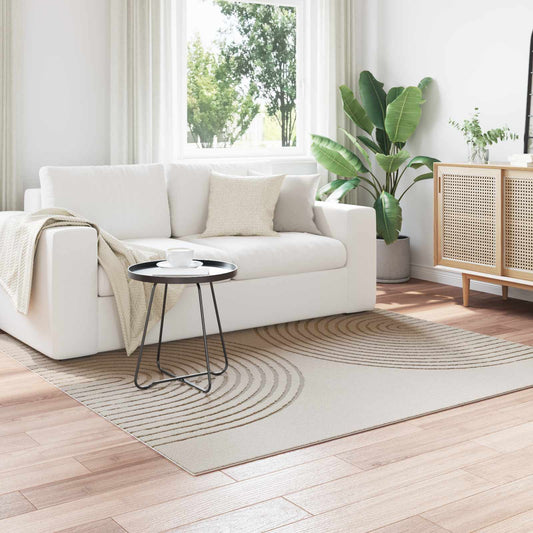 Vloerkleden Vierkant GALATI Crème 120 x 120 cm Polyester is nu te koop bij PeponiXL, paradijselijk wonen!