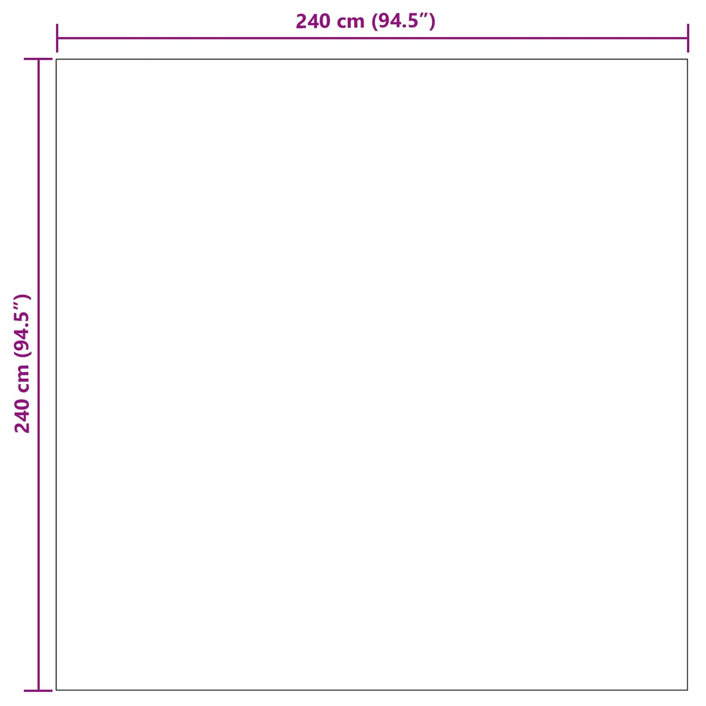 Vloerkleden Vierkant GALATI Crème 240 x 240 cm Polyester is nu te koop bij PeponiXL, paradijselijk wonen!