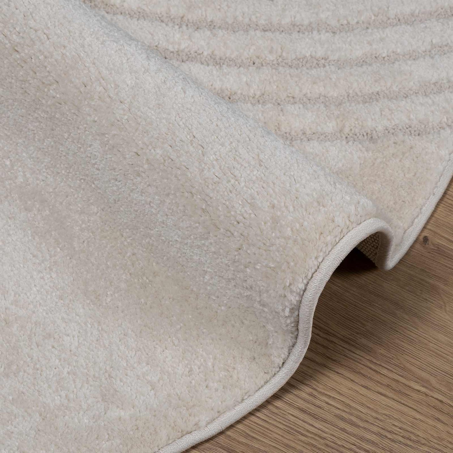 Vloerkleden Rond GALATI Crème Ø 160 CM Polyester is nu te koop bij PeponiXL, paradijselijk wonen!