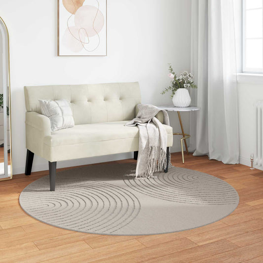 Vloerkleden Rond GALATI Crème Ø 160 CM Polyester is nu te koop bij PeponiXL, paradijselijk wonen!