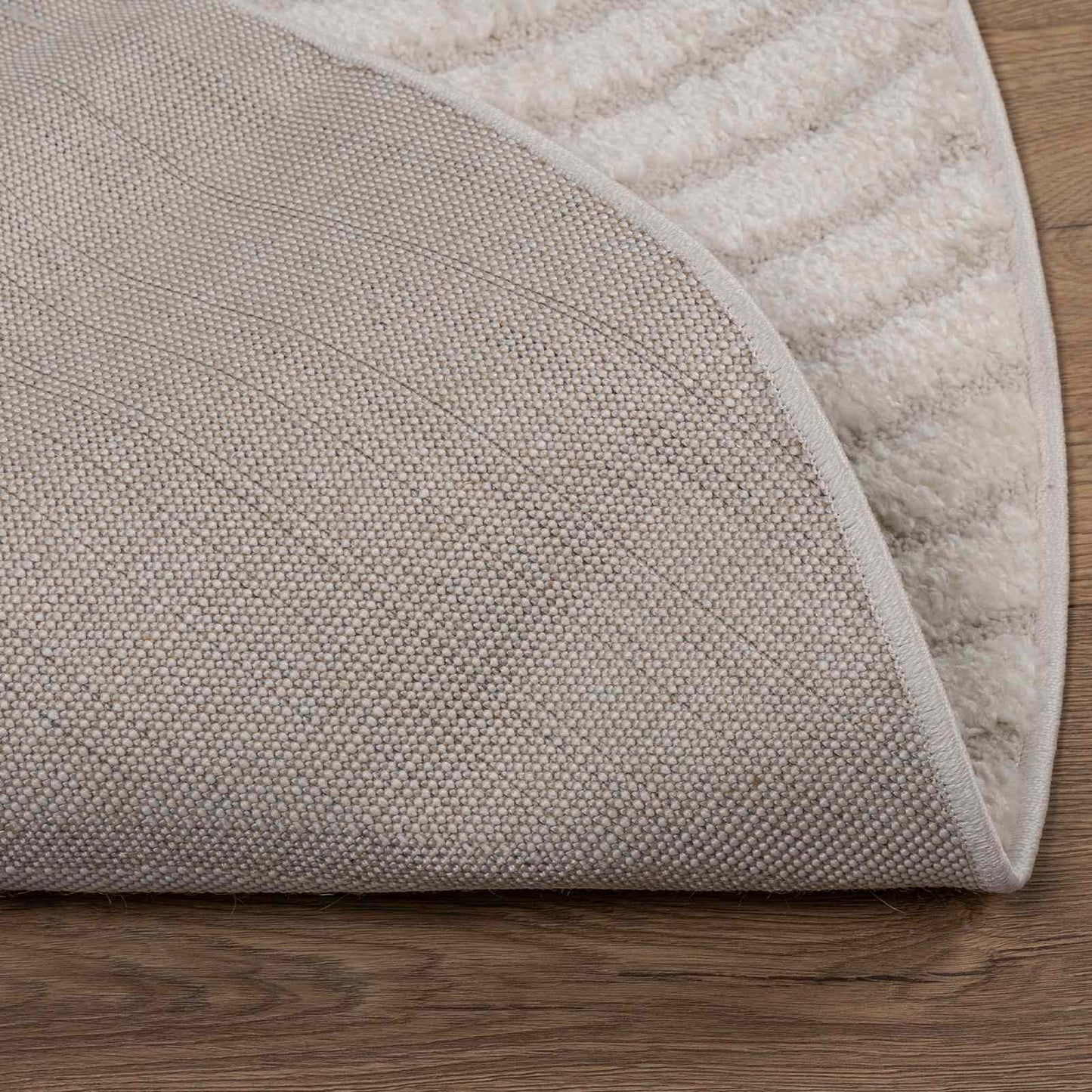 Vloerkleden Rond GALATI Crème Ø 200 CM Polyester is nu te koop bij PeponiXL, paradijselijk wonen!