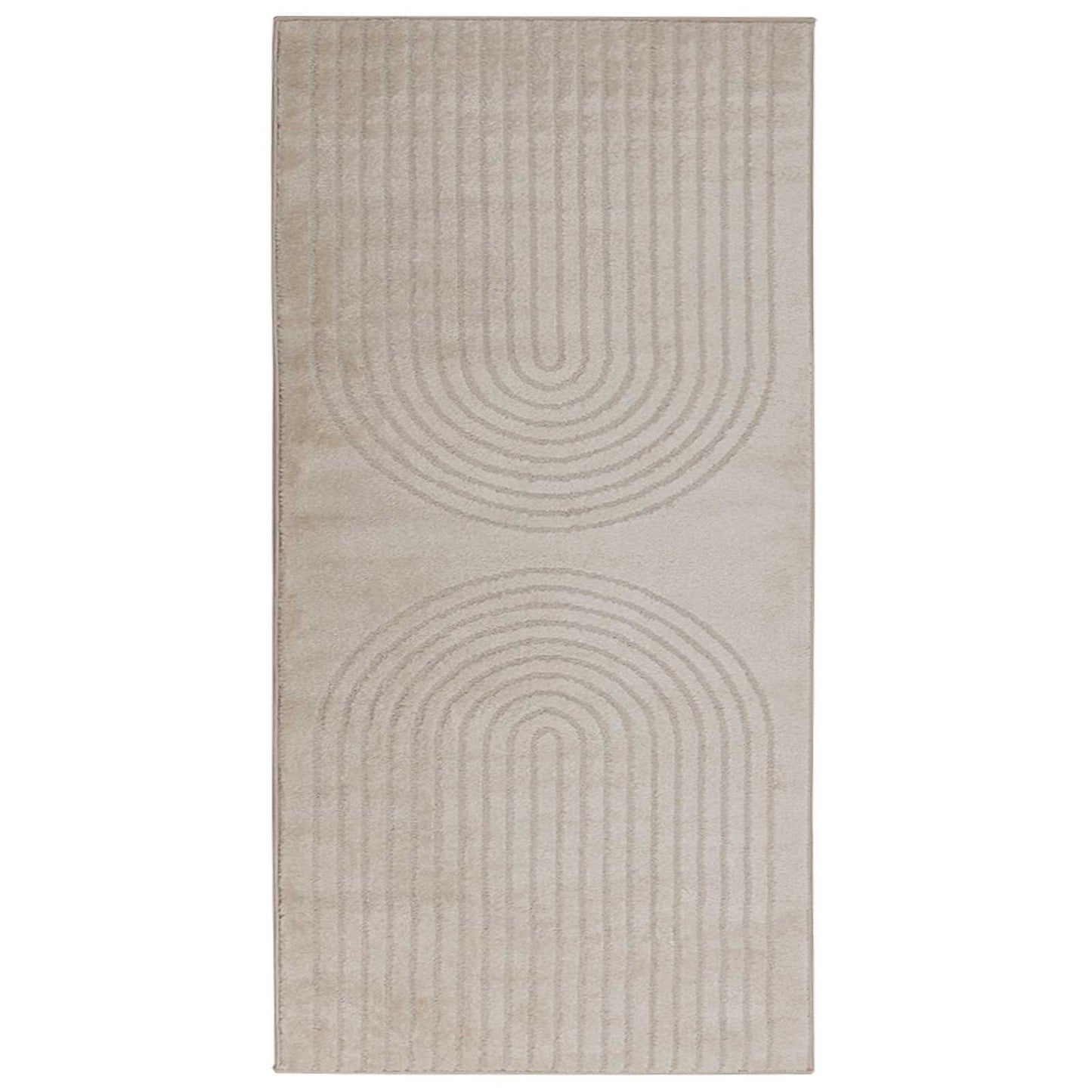 Vloerkleden Rechthoekig GALATI Beige 150 x 80 cm Polyester is nu te koop bij PeponiXL, paradijselijk wonen!