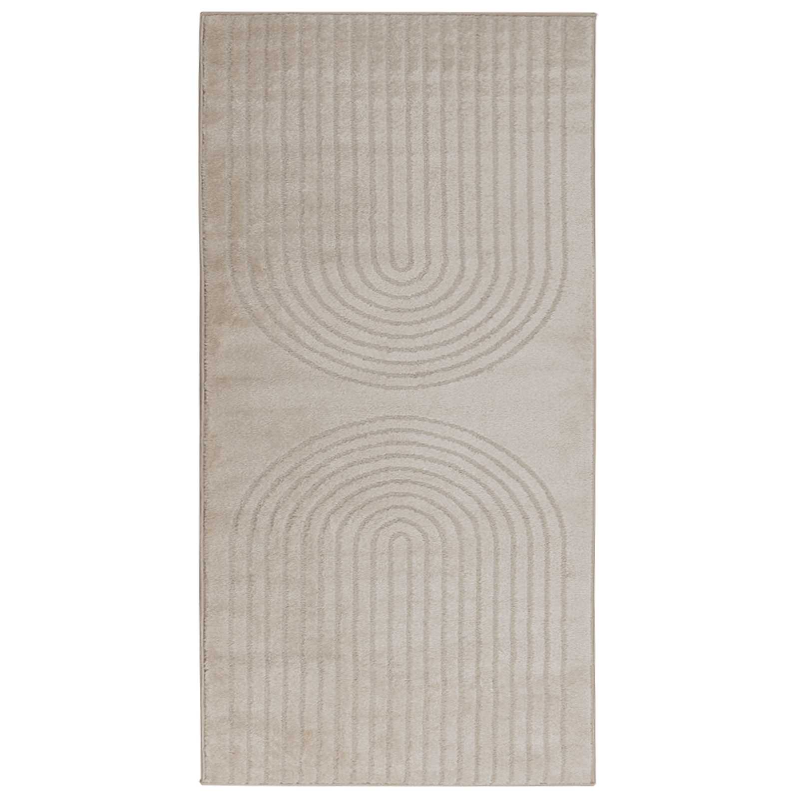 Vloerkleden Rechthoekig GALATI Beige 150 x 80 cm Polyester is nu te koop bij PeponiXL, paradijselijk wonen!