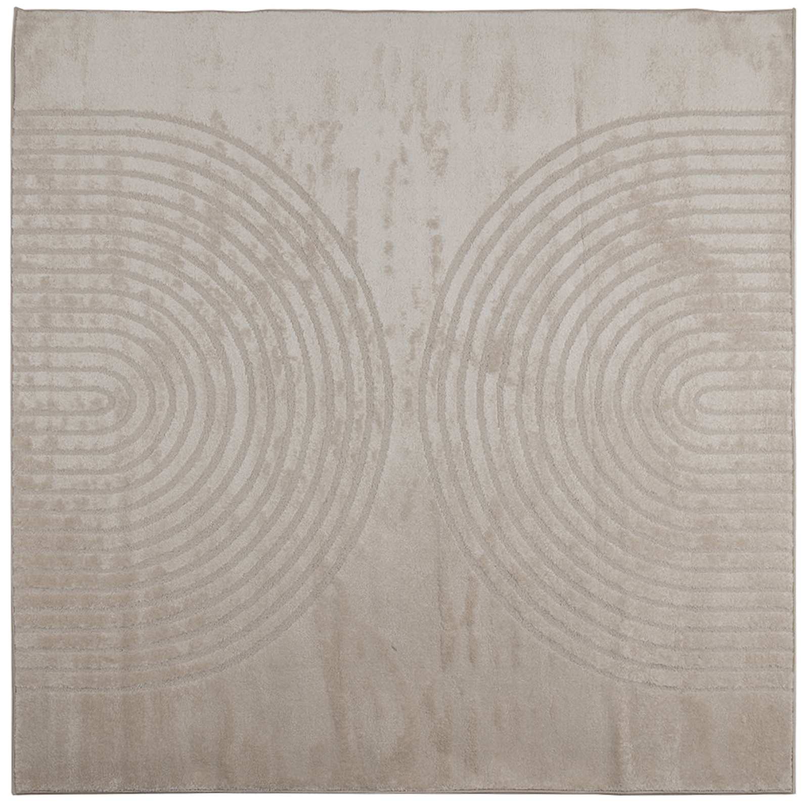 Vloerkleden Vierkant GALATI Beige 120 x 120 cm Polyester is nu te koop bij PeponiXL, paradijselijk wonen!