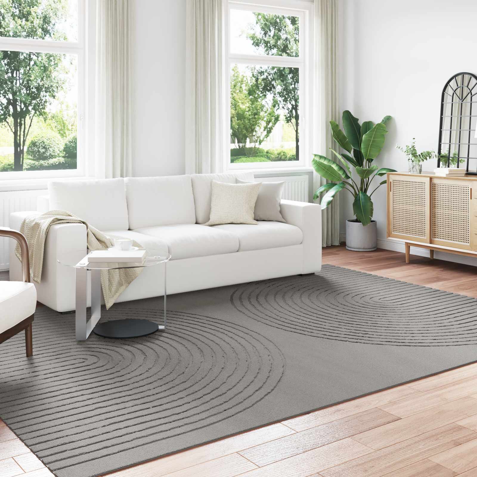 Vloerkleden Rechthoekig GALATI Grijs 340 x 240 cm Polyester is nu te koop bij PeponiXL, paradijselijk wonen!