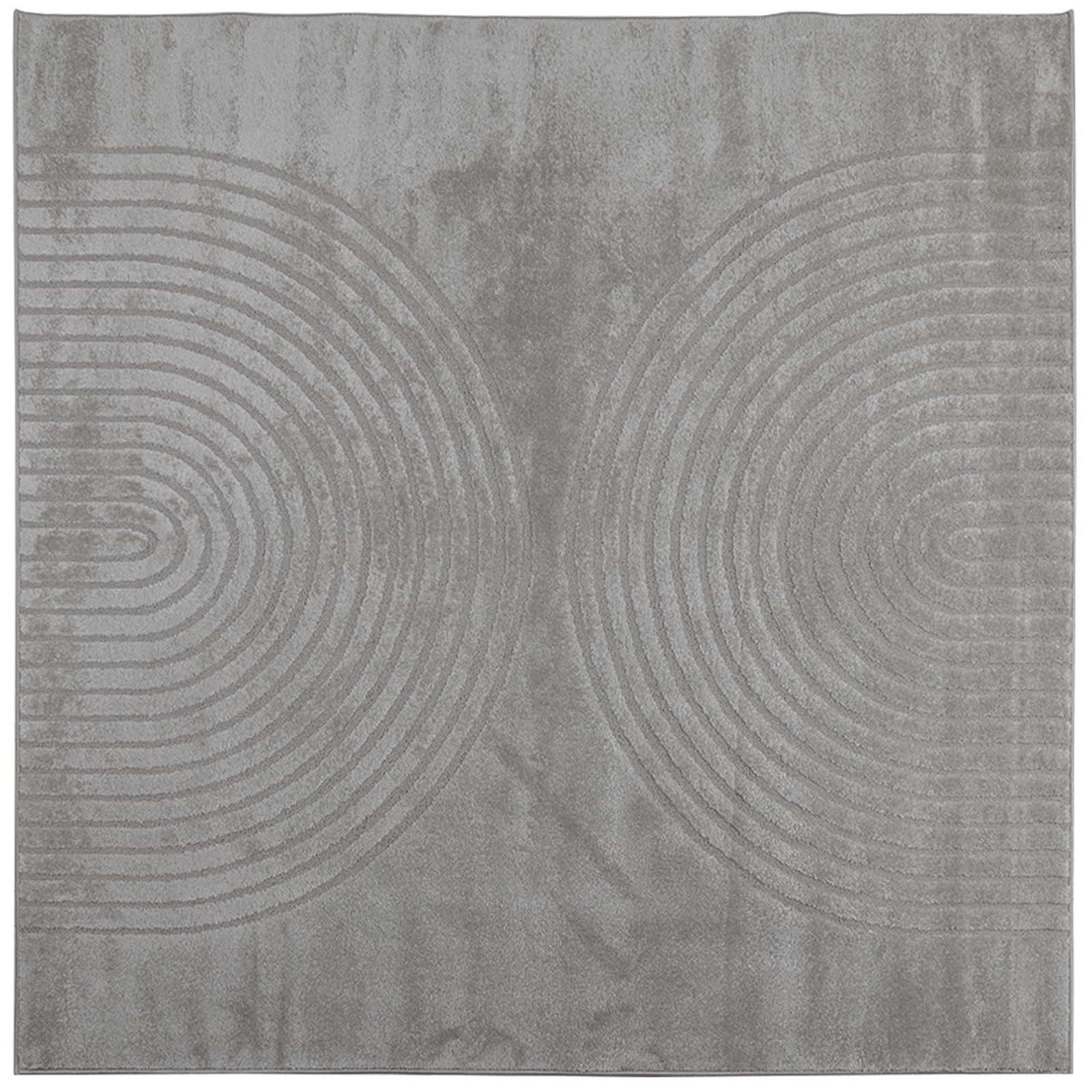 Vloerkleden Vierkant GALATI Grijs 200 x 200 cm Polyester is nu te koop bij PeponiXL, paradijselijk wonen!