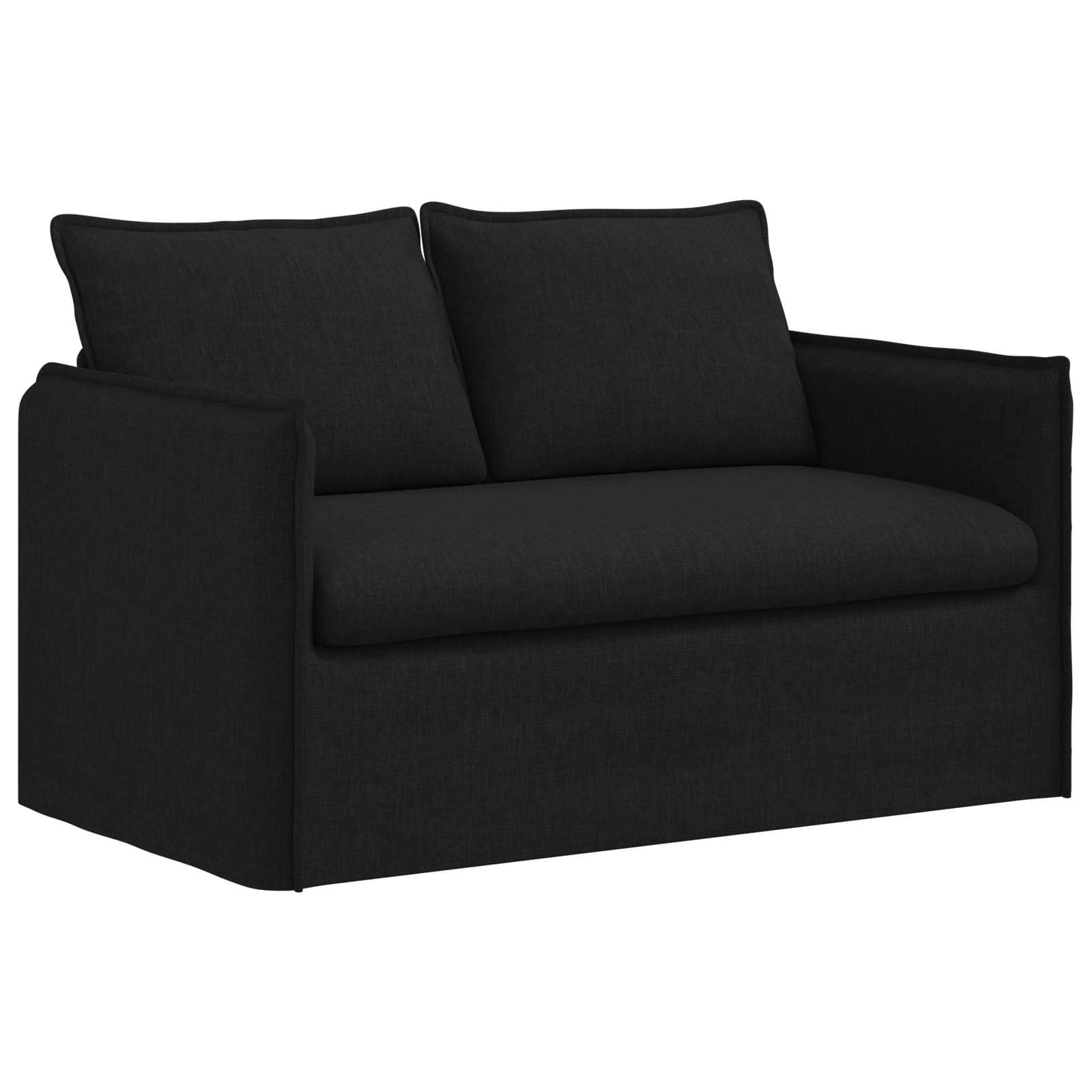 Bankstel 2 pcs Zwart 136 x 82 x 85 cm Stof is nu te koop bij PeponiXL, paradijselijk wonen!