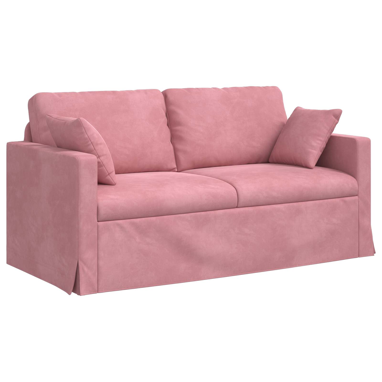 Bank 2 pcs Roze 158 x 78 x 80 cm Fluweel is nu te koop bij PeponiXL, paradijselijk wonen!