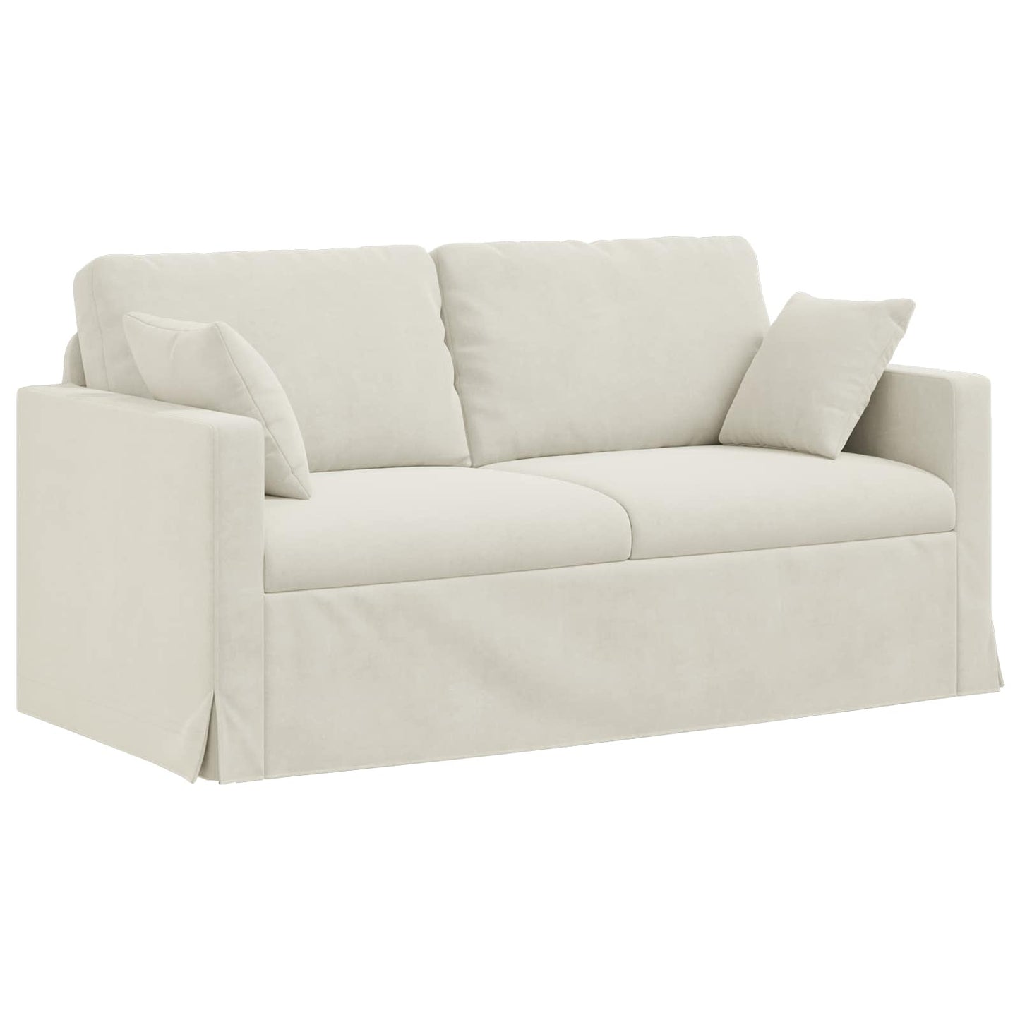 Bankstel 2 pcs Crème 158 x 78 x 80 cm Fluweel is nu te koop bij PeponiXL, paradijselijk wonen!