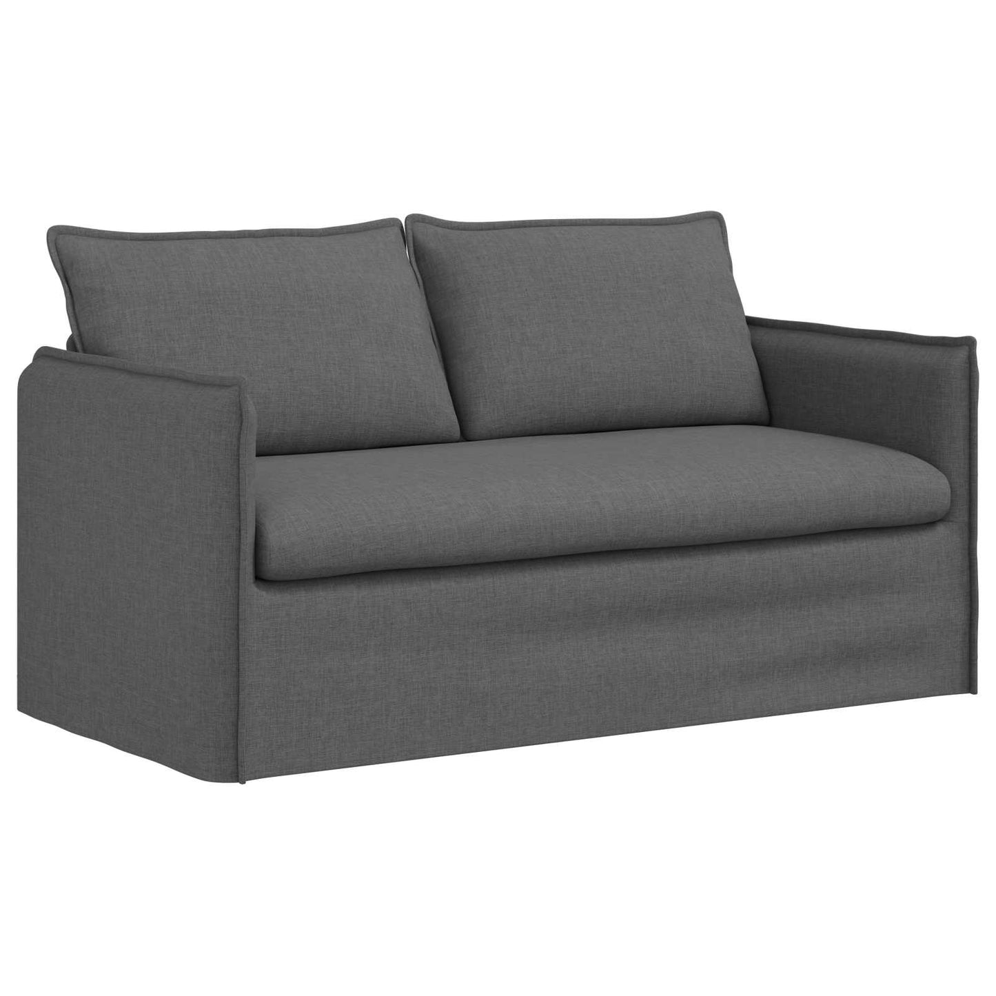 Bankstel 2 pcs Donkergrijs 156 x 82 x 85 cm Stof is nu te koop bij PeponiXL, paradijselijk wonen!