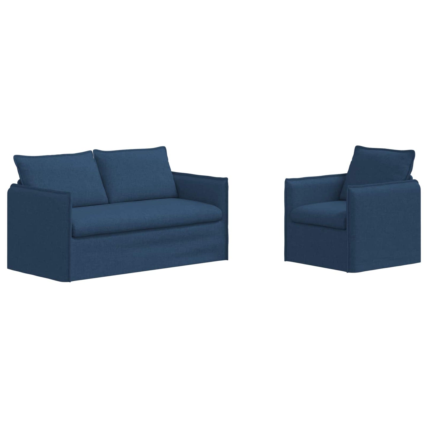 Bankstel 2 pcs Blauw 156 x 82 x 85 cm Stof is nu te koop bij PeponiXL, paradijselijk wonen!