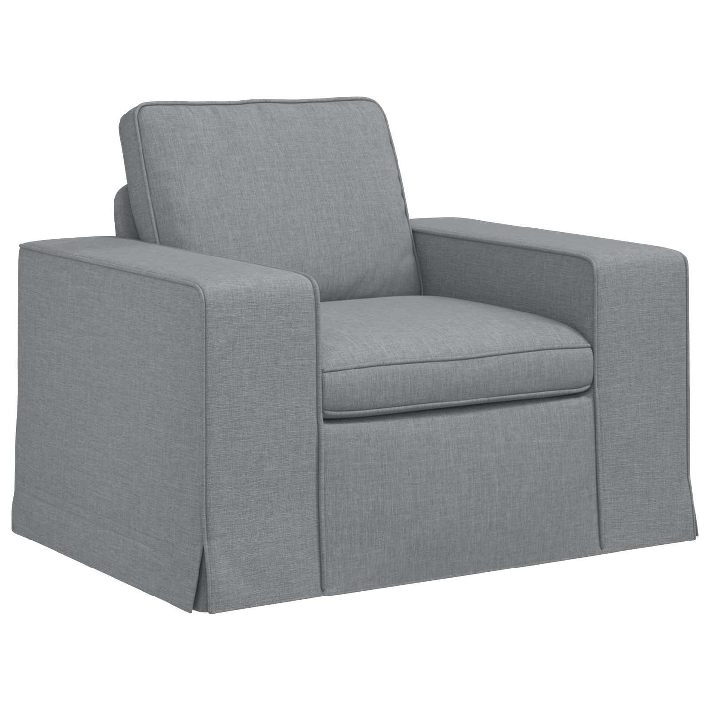 Bankstel 2 pcs Lichtgrijs 222 x 80 x 82 cm Stof is nu te koop bij PeponiXL, paradijselijk wonen!