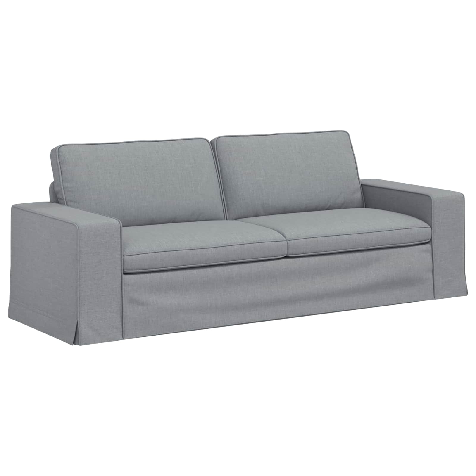 Bankstel 2 pcs Lichtgrijs 222 x 80 x 82 cm Stof is nu te koop bij PeponiXL, paradijselijk wonen!