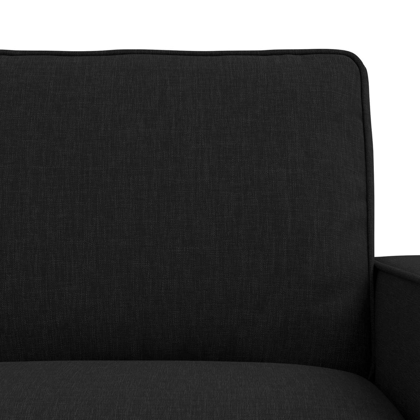 Bankstel 2 pcs Zwart 222 x 80 x 82 cm Stof is nu te koop bij PeponiXL, paradijselijk wonen!
