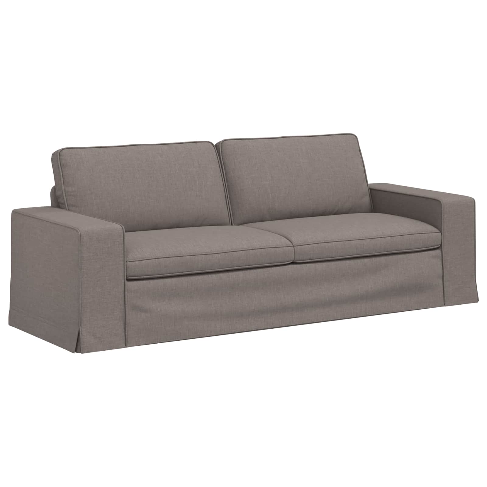 Bankstel 2 pcs Taupe 222 x 80 x 82 cm Stof is nu te koop bij PeponiXL, paradijselijk wonen!