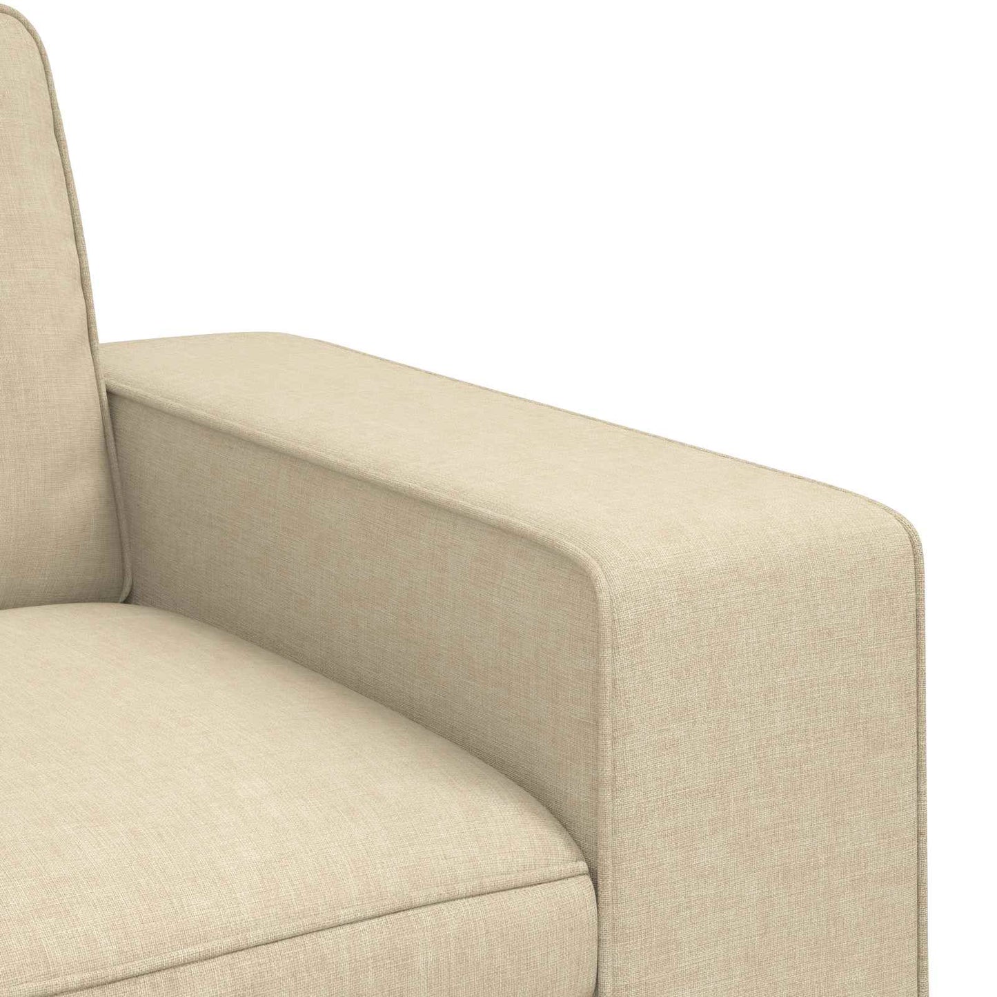 Bankstel 2 pcs Crème 222 x 80 x 82 cm Stof is nu te koop bij PeponiXL, paradijselijk wonen!