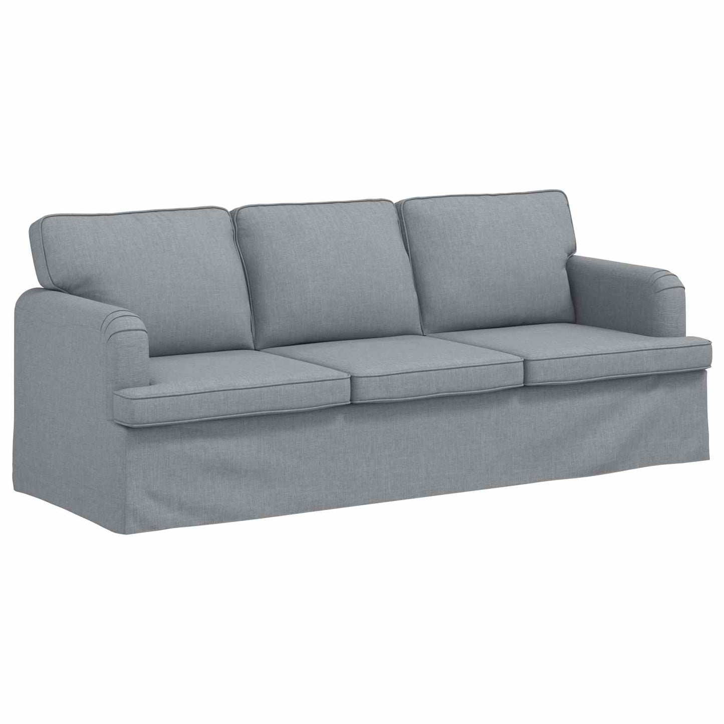 Bankstel 2 pcs Lichtgrijs 201 x 80 x 85 cm Stof is nu te koop bij PeponiXL, paradijselijk wonen!