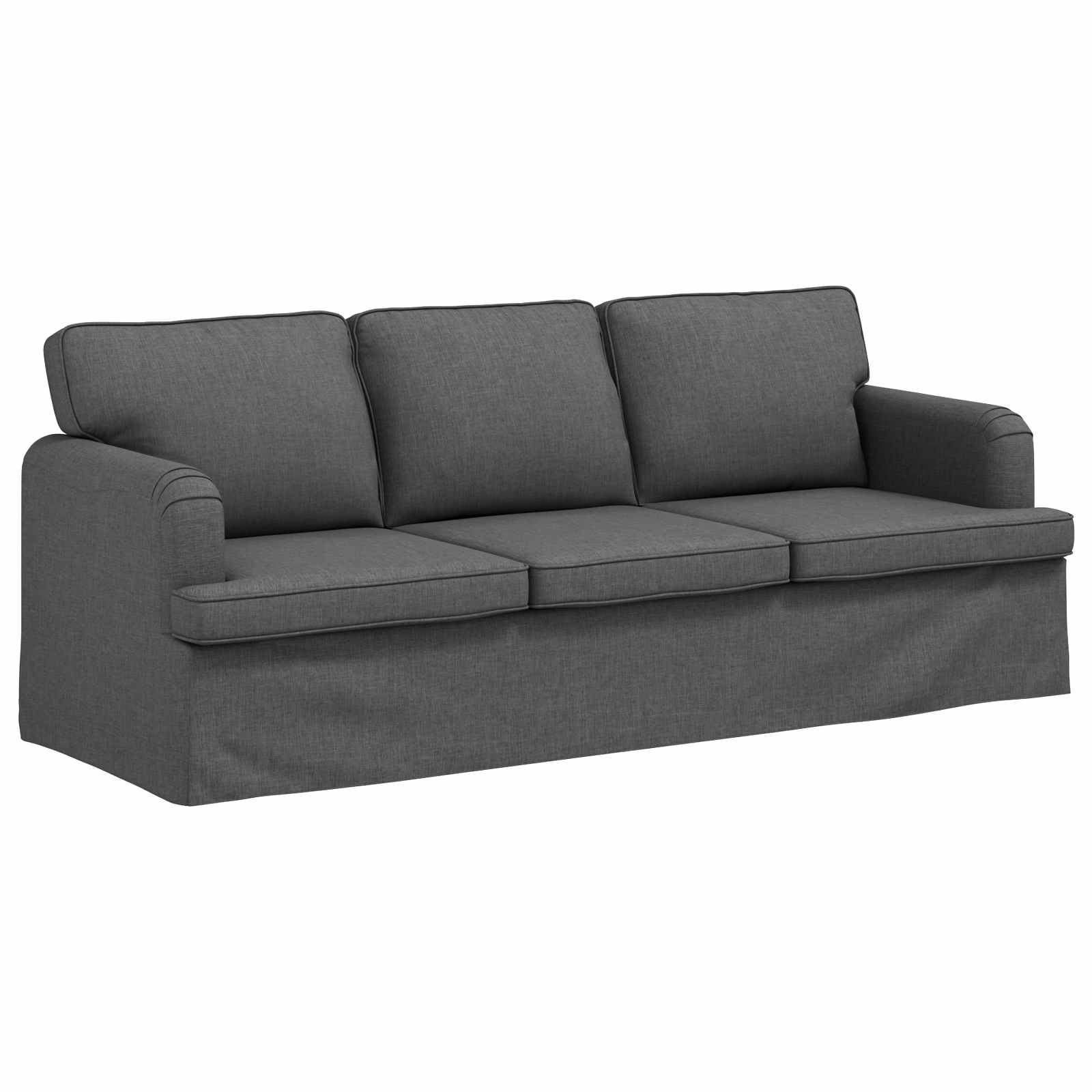 Bankstel 2 pcs Donkergrijs 201 x 80 x 85 cm Stof is nu te koop bij PeponiXL, paradijselijk wonen!