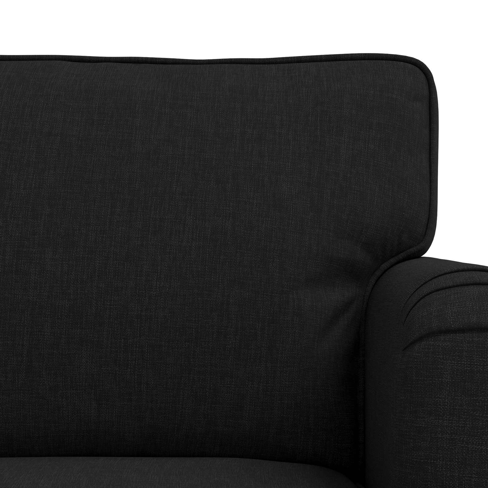 Bankstel 2 pcs Zwart 201 x 80 x 85 cm Stof is nu te koop bij PeponiXL, paradijselijk wonen!