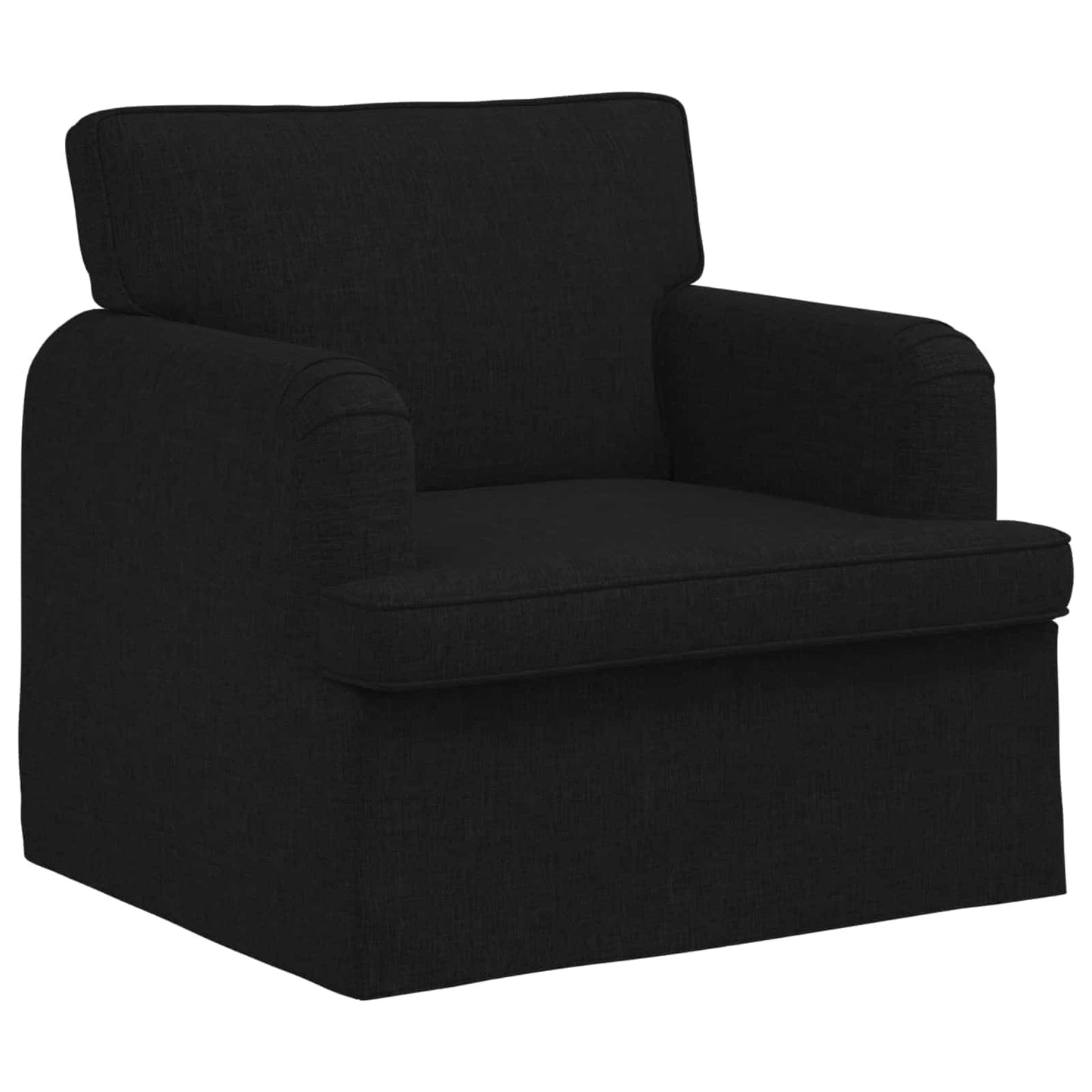 Bankstel 2 pcs Zwart 201 x 80 x 85 cm Stof is nu te koop bij PeponiXL, paradijselijk wonen!