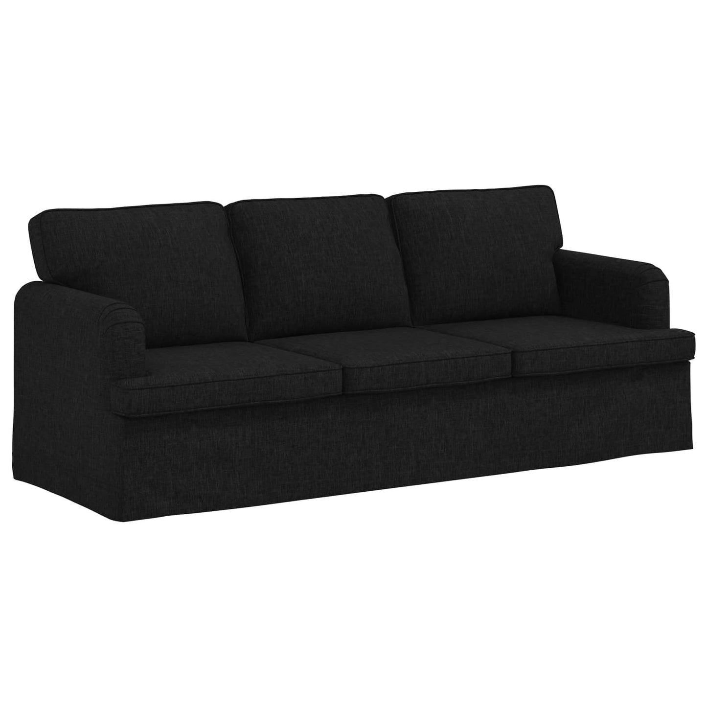 Bankstel 2 pcs Zwart 201 x 80 x 85 cm Stof is nu te koop bij PeponiXL, paradijselijk wonen!