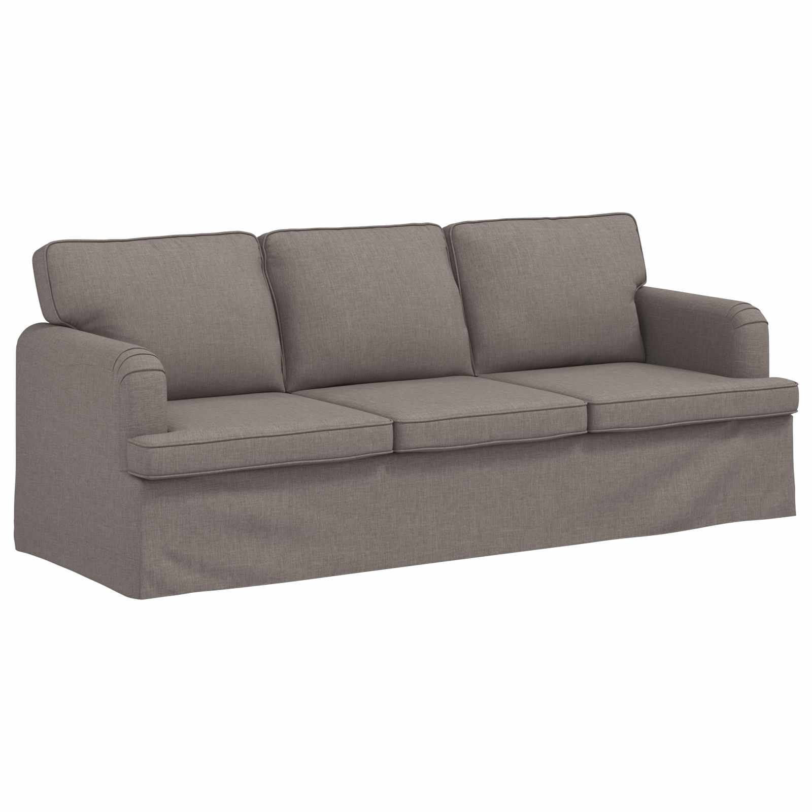 Bankstel 2 pcs Taupe 201 x 80 x 85 cm Stof is nu te koop bij PeponiXL, paradijselijk wonen!