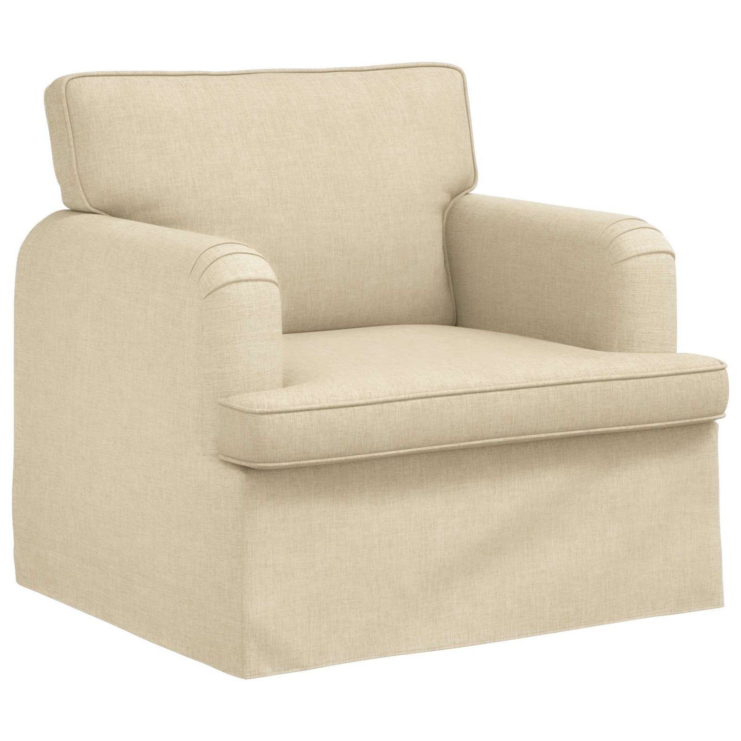 Bankstel 2 pcs Crème 201 x 80 x 85 cm Stof is nu te koop bij PeponiXL, paradijselijk wonen!