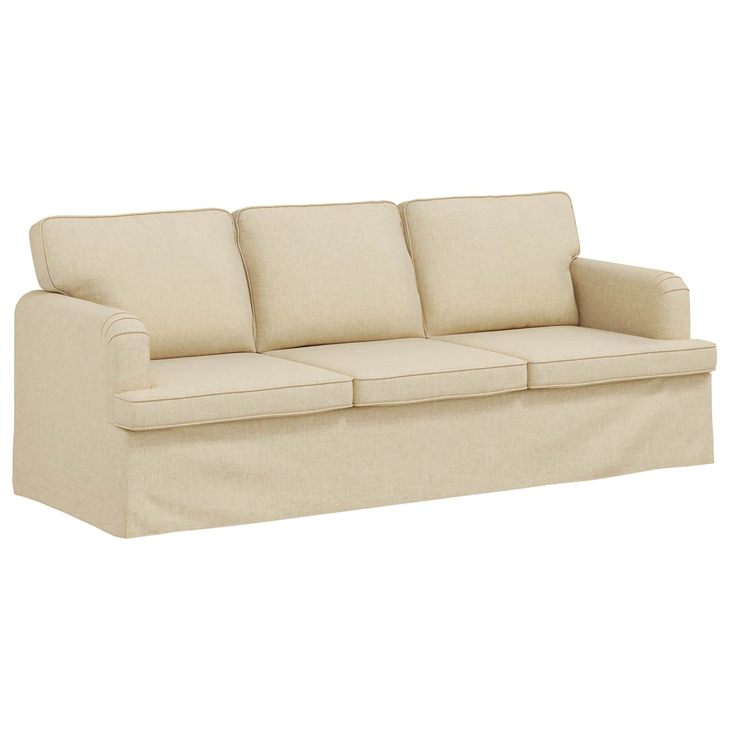 Bankstel 2 pcs Crème 201 x 80 x 85 cm Stof is nu te koop bij PeponiXL, paradijselijk wonen!