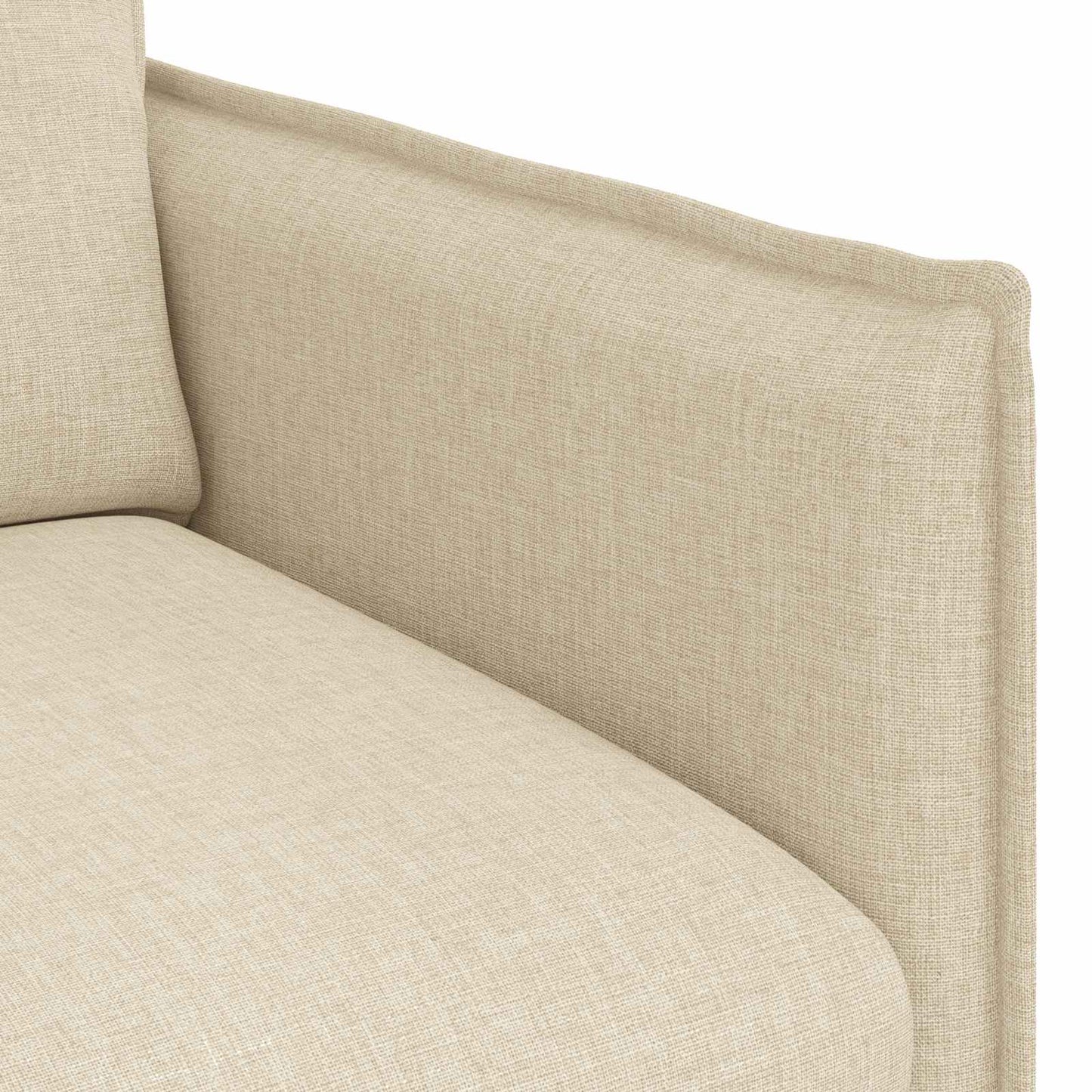 Bankstel 2 pcs Crèmekleurig 196 x 82 x 85 cm Stof is nu te koop bij PeponiXL, paradijselijk wonen!