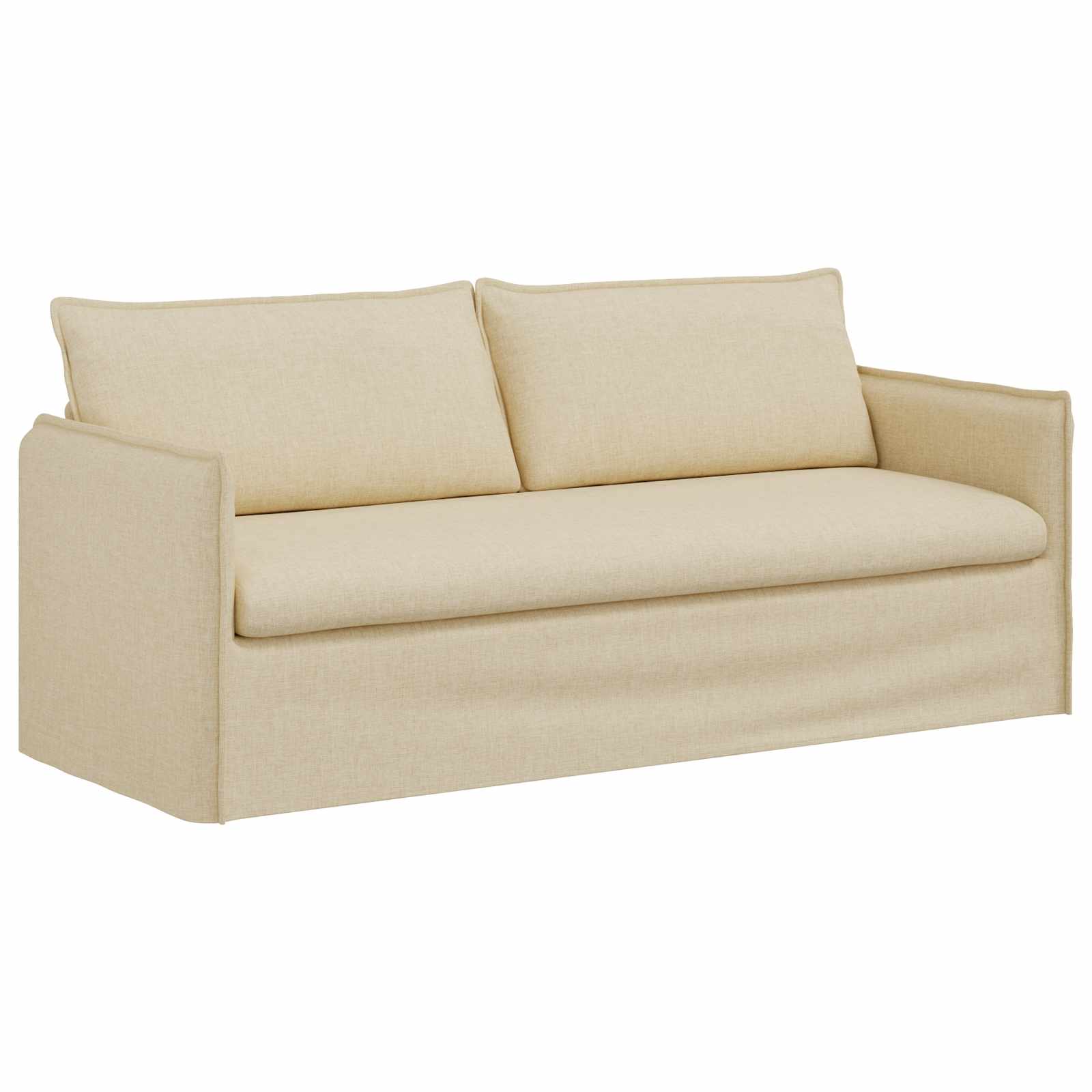 Bankstel 2 pcs Crèmekleurig 196 x 82 x 85 cm Stof is nu te koop bij PeponiXL, paradijselijk wonen!