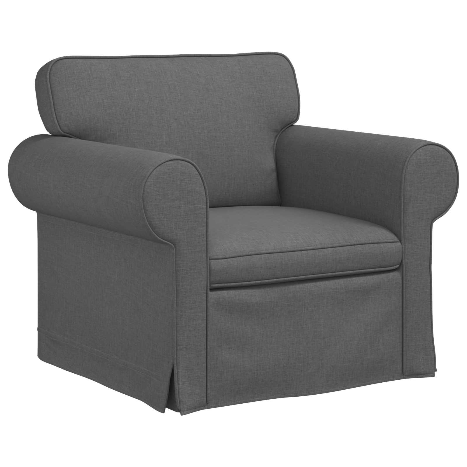 Bankstel 2 pcs Donkergrijs 245 x 82 x 80 cm Stof is nu te koop bij PeponiXL, paradijselijk wonen!