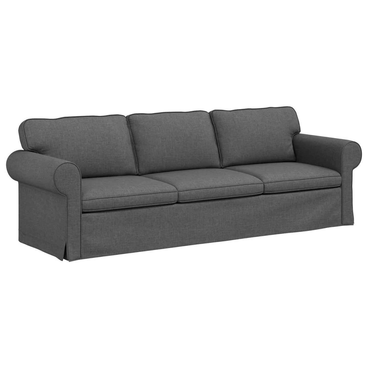 Bankstel 2 pcs Donkergrijs 245 x 82 x 80 cm Stof is nu te koop bij PeponiXL, paradijselijk wonen!