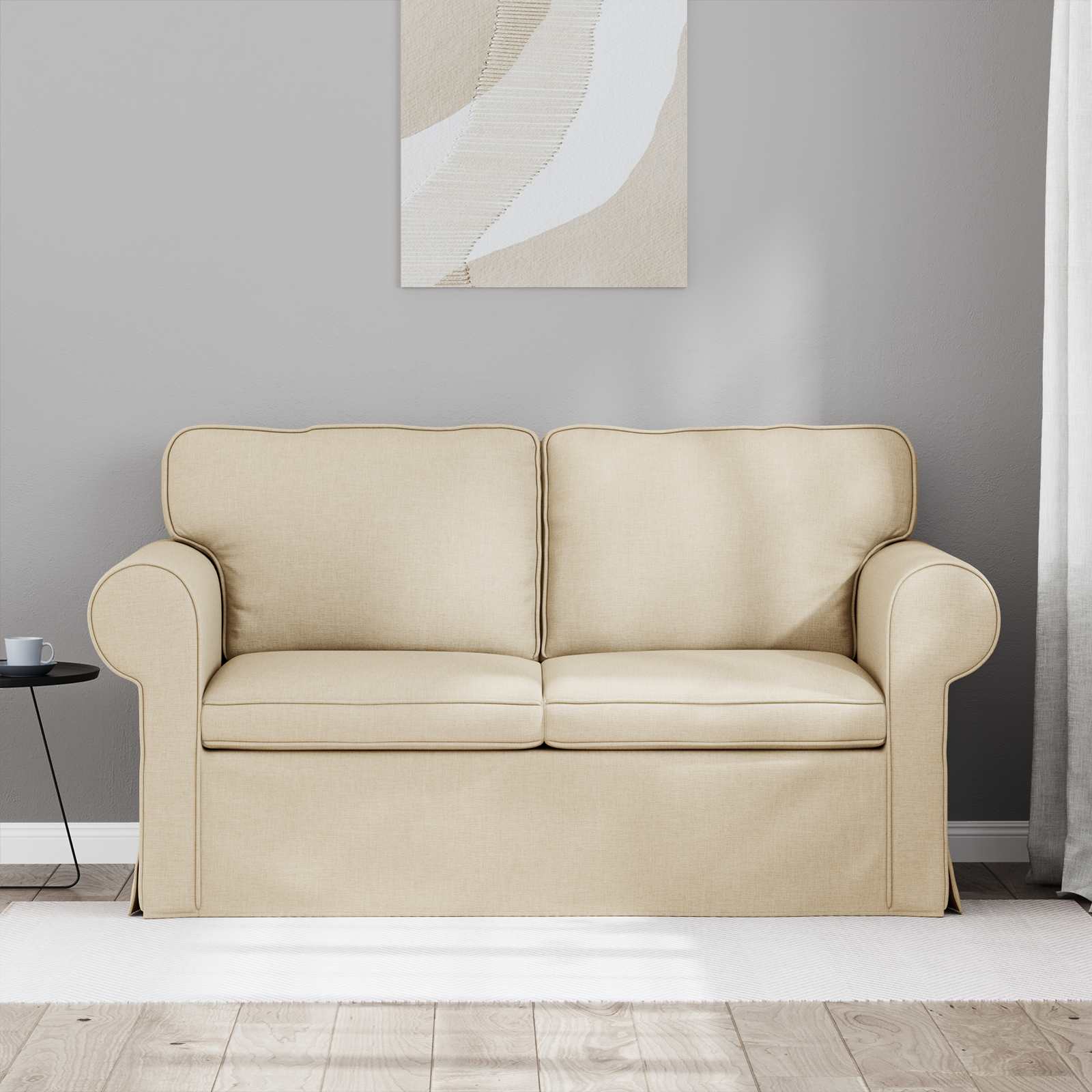 Bank Crème 155 x 82 x 80 cm Stof is nu te koop bij PeponiXL, paradijselijk wonen!