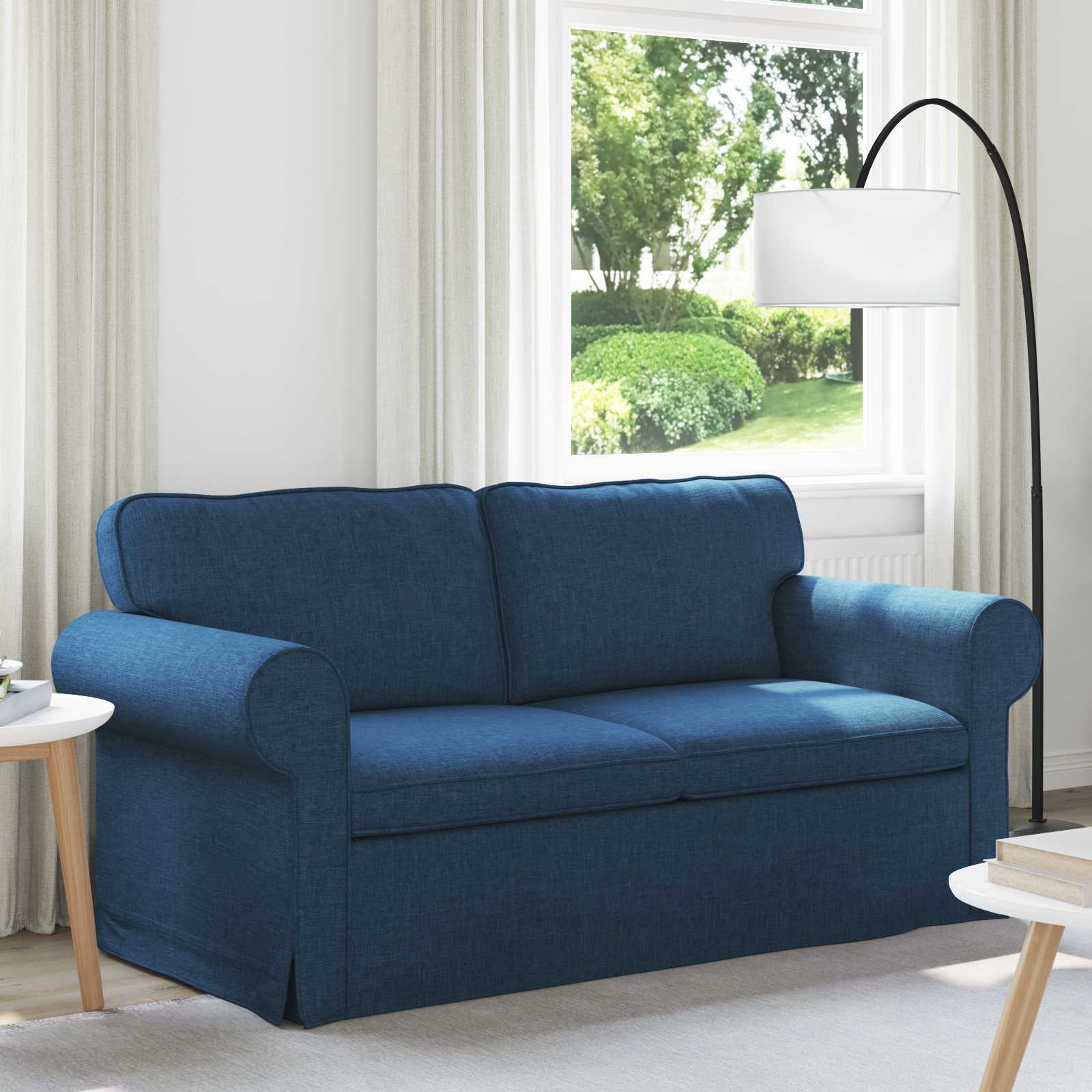 Bank Blauw 175 x 82 x 80 cm Stof is nu te koop bij PeponiXL, paradijselijk wonen!