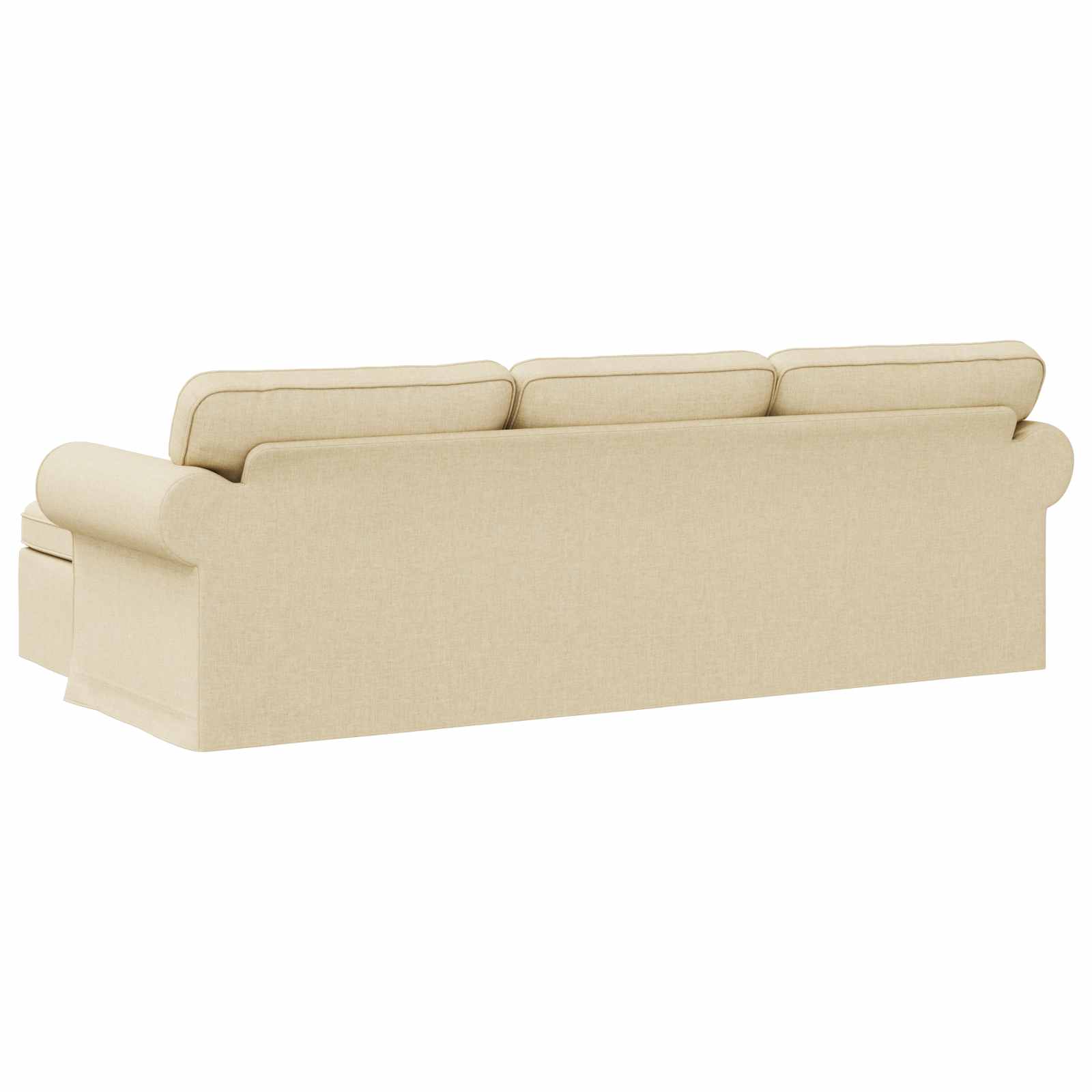 Bank Crème 245 x 138 x 80 cm Stof is nu te koop bij PeponiXL, paradijselijk wonen!