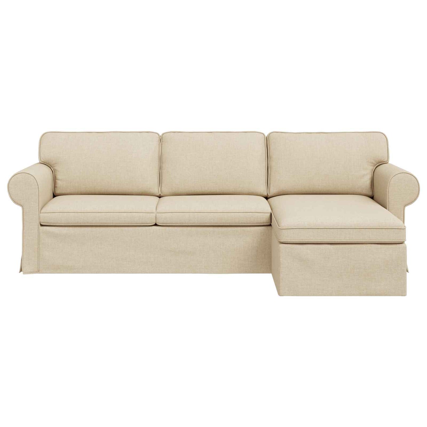 Bank Crème 245 x 138 x 80 cm Stof is nu te koop bij PeponiXL, paradijselijk wonen!