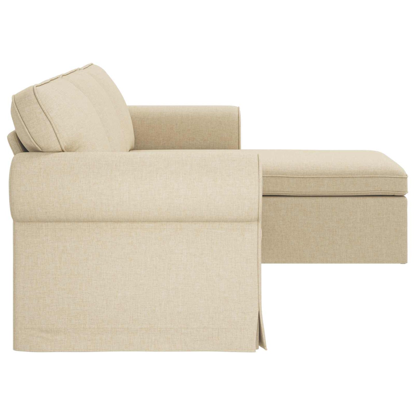 Bank Crème 245 x 138 x 80 cm Stof is nu te koop bij PeponiXL, paradijselijk wonen!