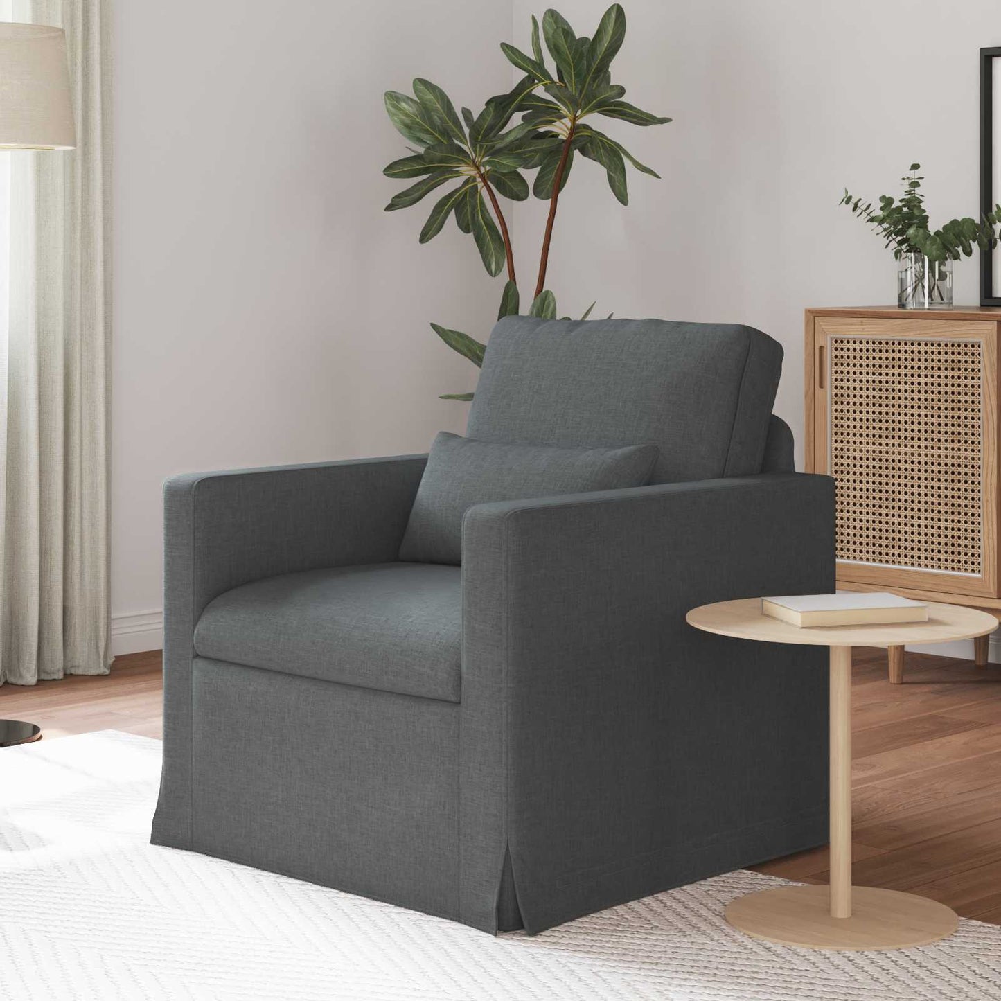 Bank Donkergrijs 78 x 78 x 80 cm Stof is nu te koop bij PeponiXL, paradijselijk wonen!