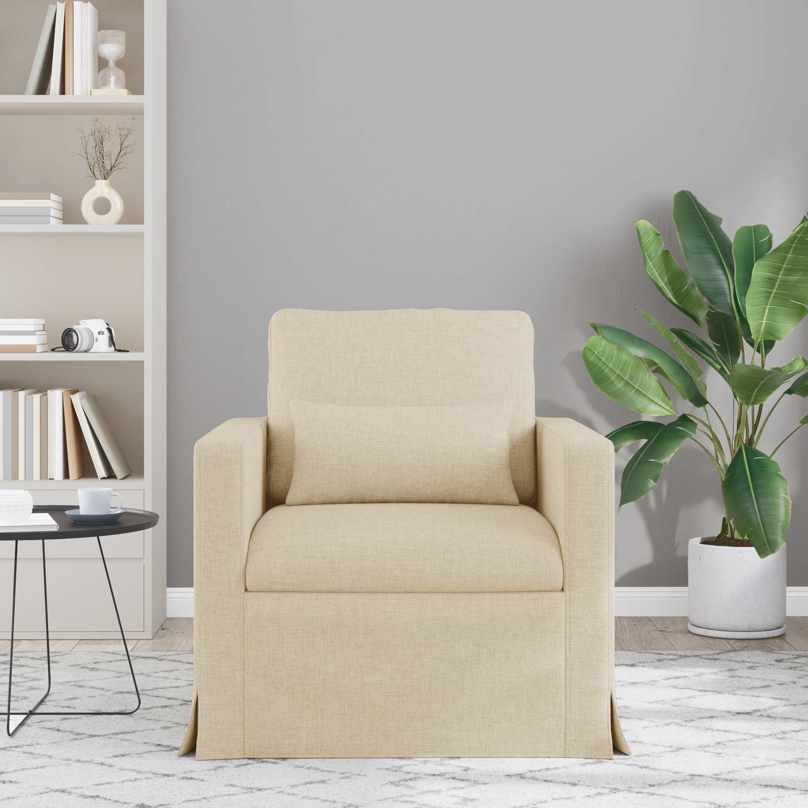 Bank Crème 78 x 78 x 80 cm Stof is nu te koop bij PeponiXL, paradijselijk wonen!