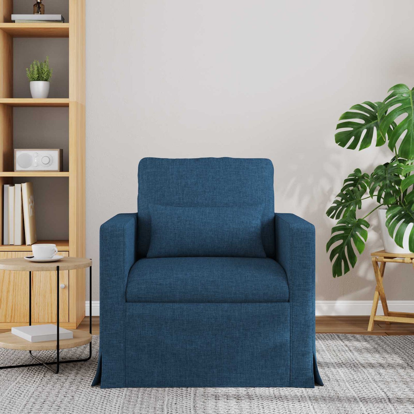 Bank Blauw 78 x 78 x 80 cm Stof is nu te koop bij PeponiXL, paradijselijk wonen!